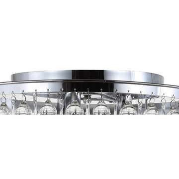 Toronto 16" Metal/Crystal LED Flush Mount - JONATHAN Y